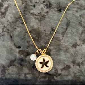 BRIGHTON Sea Dreamer Dual Sided Pendant Necklace Gold Plated 16-19” NWOT